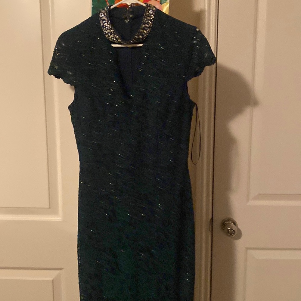 Dark green long dress use one time.